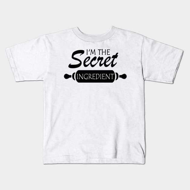 I'm The Secret Ingredient Funny Cook Quote Kids T-Shirt by Jumabena